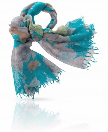 Палантин Женский ZW-HIBISCUS.EXOTIC/EMARELD